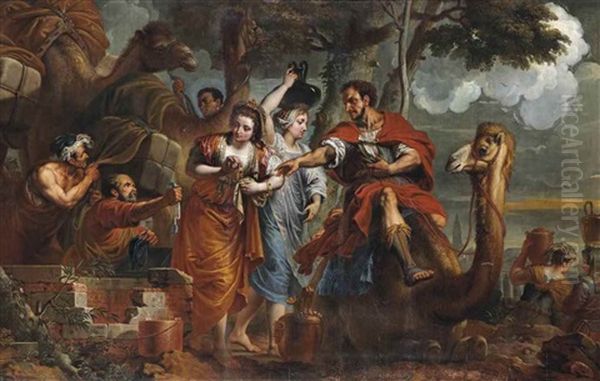 Jacob And His Family On The Way To Canaan Oil Painting by Jan Erasmus Quellinus