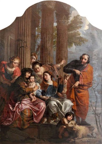 La Sainte Famille Et Sainte Anne Oil Painting by Jan Erasmus Quellinus