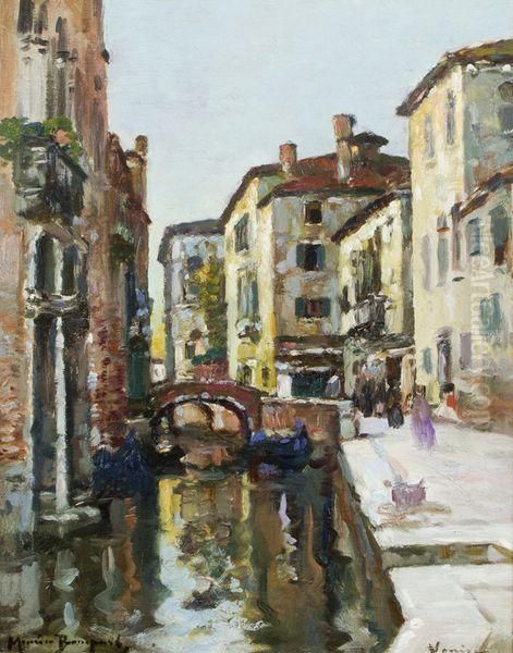 Vue De Venise Oil Painting by Maurice Bompard