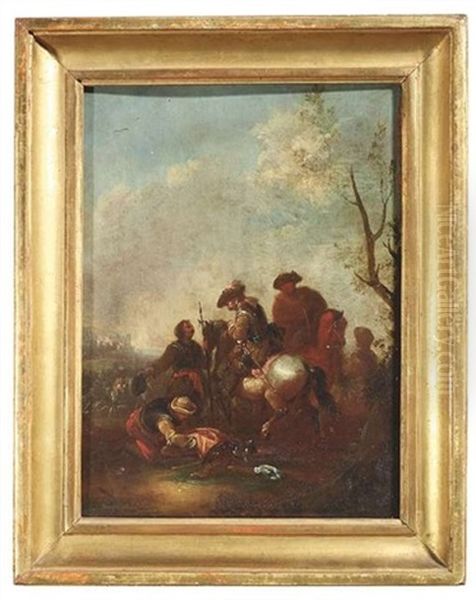 Schlachtfeld Oil Painting by August Querfurt