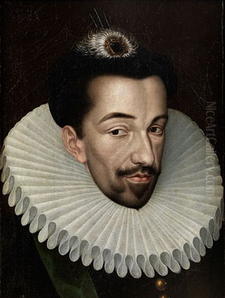 Portraitbildnis Henry Iii (1551 - 1589) Oil Painting by Francois Quesnel