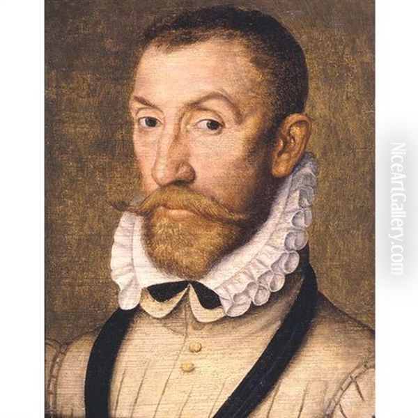 Portrait Of A Gentleman (gaspard De Coligny?) Oil Painting by Francois Quesnel