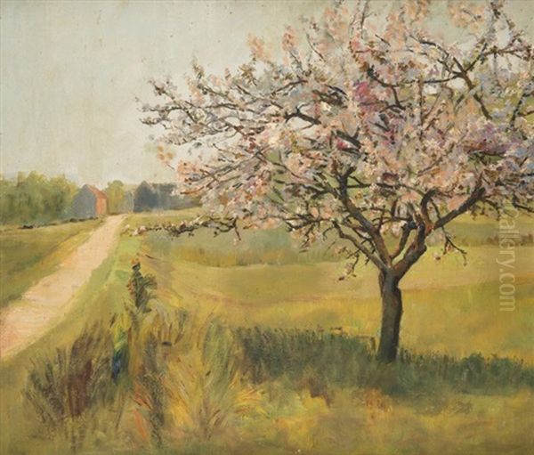 Pommier Au Val De Nesles Oil Painting by Fernand (Just) Quignon