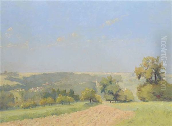 Dans La Vallee A Nesles Oil Painting by Fernand (Just) Quignon