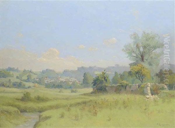 Le Pre A Hedouville Oil Painting by Fernand (Just) Quignon