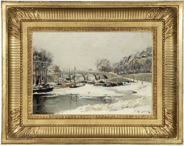 Le Pont Marie, Paris Oil Painting by Fernand (Just) Quignon