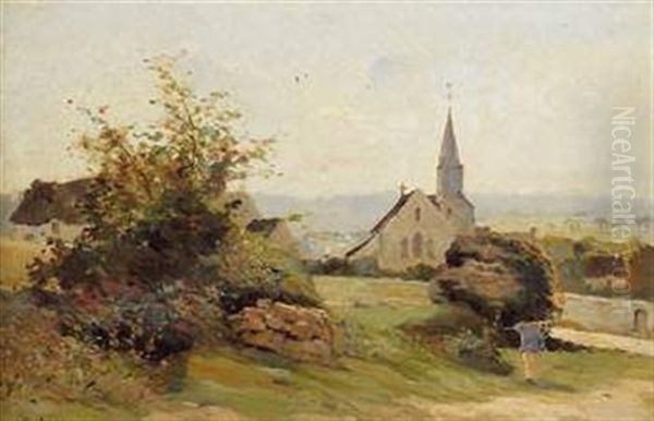 L'eglise Du Village Oil Painting by Fernand (Just) Quignon