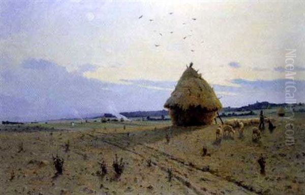 Paysage A La Meule Oil Painting by Fernand (Just) Quignon