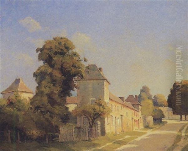 La Ferme Du Chateau A Nestes Oil Painting by Fernand (Just) Quignon