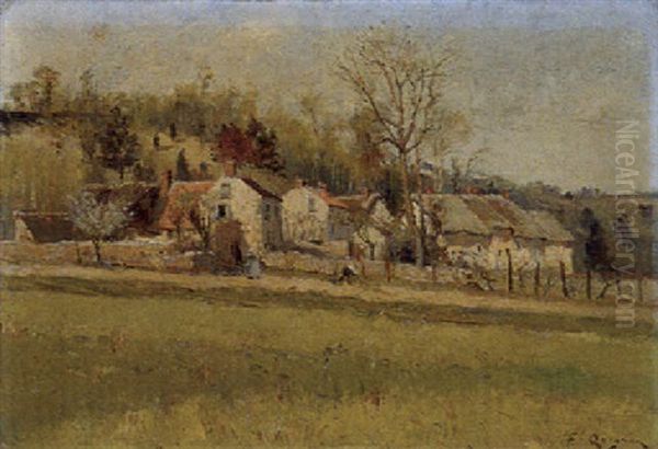 Dorf In Hugeliger Landschaft Oil Painting by Fernand (Just) Quignon