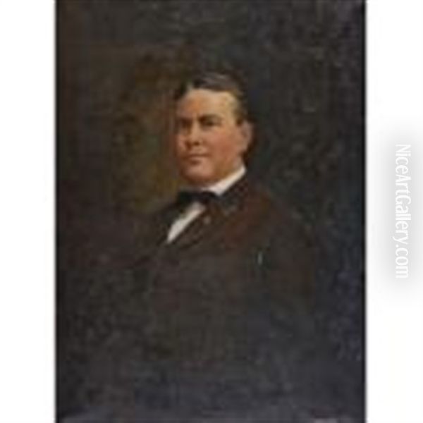 Portrait Of A Distinguished Gentleman Oil Painting by Fred G. Quimby