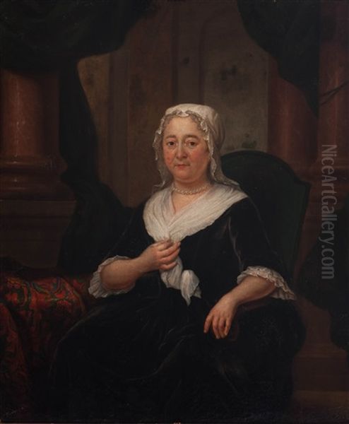 Portrait Of Jan Cornelisz. Backer, Portrait Of Anna Catharina Ten Grootenhuys (2 Works) Oil Painting by Jan Maurits Quinkhardt