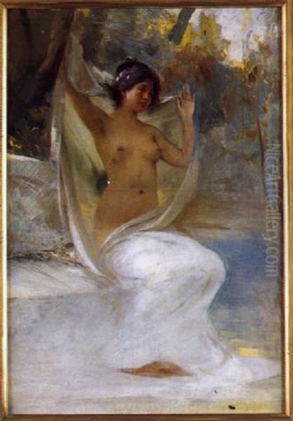 Baigneuse Au Voile Oil Painting by Paul Francois Quinsac