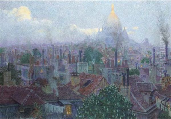 The Sacre Coeur From Montmartre Oil Painting by Rudolf Quittner