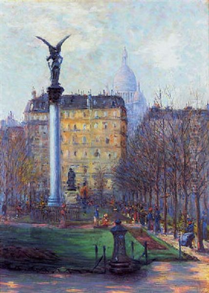 Square D'anvers, Paris Oil Painting by Rudolf Quittner