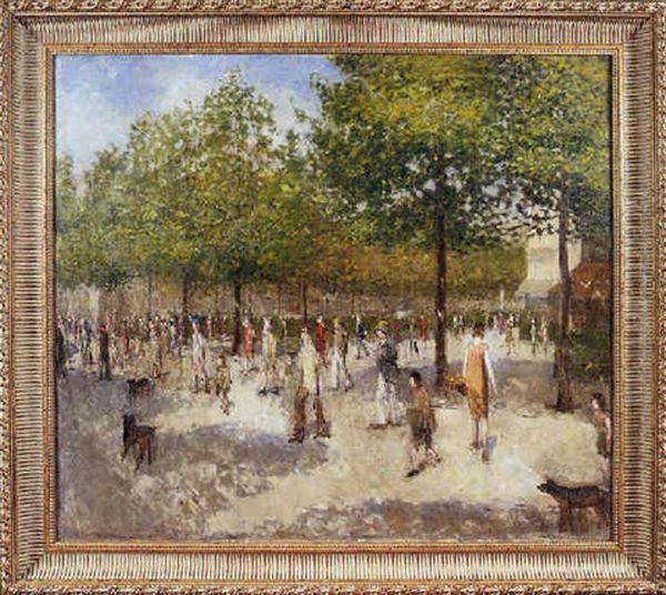 Paris L'heure Du Bureau Oil Painting by Ernest Quost