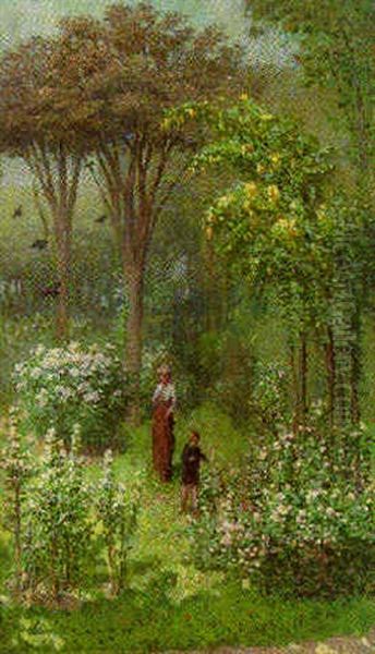 Dans Le Jardin Oil Painting by Ernest Quost