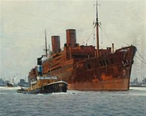 Newly Built Passenger Ship Under Tow by Victor Qvistorff