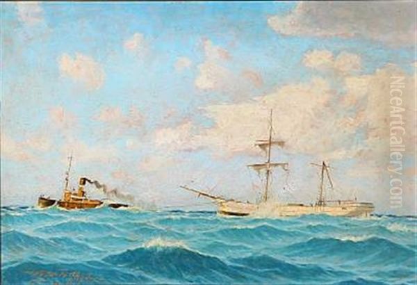 Seascape Oil Painting by Victor Qvistorff