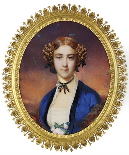 Marie Von Wedel Oil Painting by Georg Raab