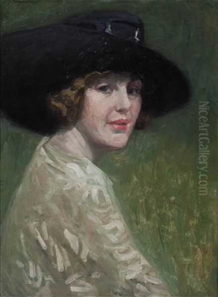 Portrait Of A Lady Oil Painting by George Raab