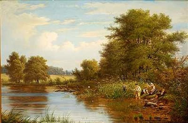 Pa Fisketur Oil Painting by Peter (Johann P.) Raadsig