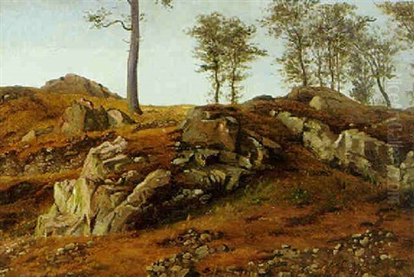 Klippelandskab, Kullen Oil Painting by Peter (Johann P.) Raadsig