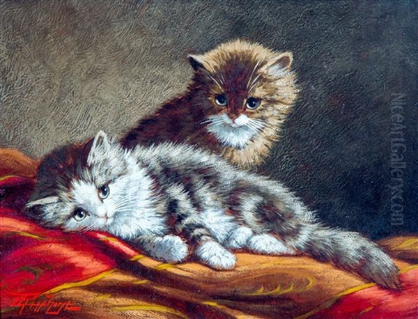 Two Little Friends Oil Painting by Cornelis Raaphorst