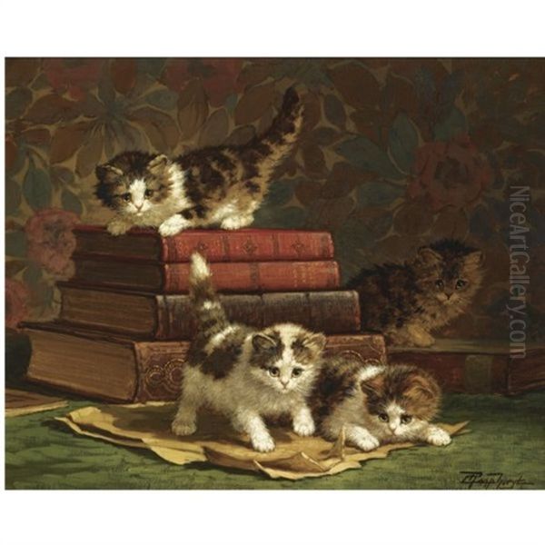 Little Scholars Oil Painting by Cornelis Raaphorst