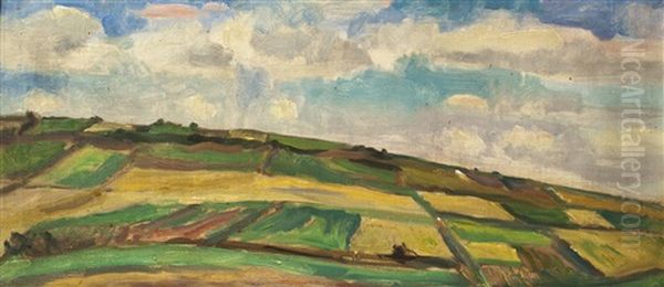 Landschaft Mit Wolken Oil Painting by Vaclav Rabas