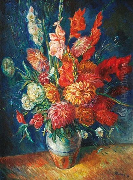 Bouquet Oil Painting by Vaclav Rabas