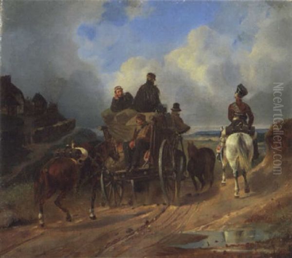 Ruckkehr Der Soldaten Oil Painting by Edmund Friedrich Rabe