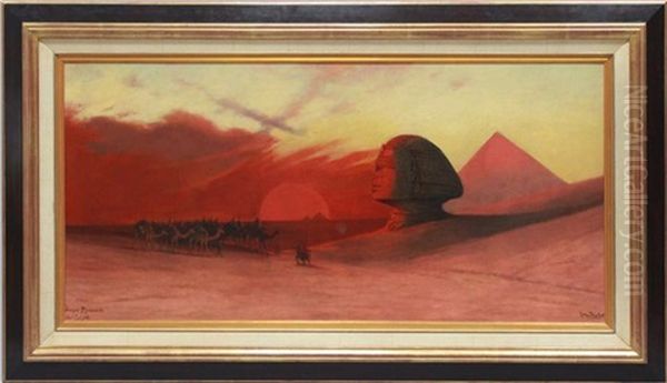 Cheops Pyramiden Bei Gizeh Oil Painting by Otto Rabe