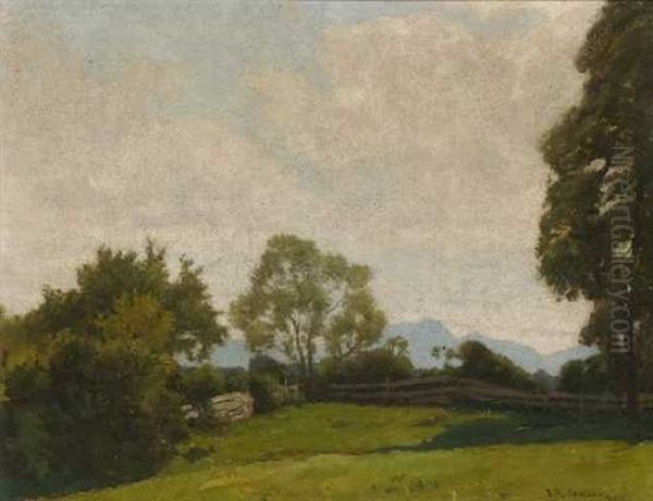 Weide In Sommerlicher Voralpenlandschaft Oil Painting by Fritz Wilhelm Rabending