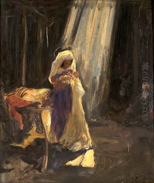 Maria Mit Dem Kinde Oil Painting by Max Friedrich Rabes