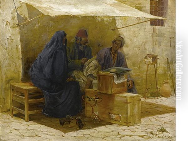 The Scribe Oil Painting by Max Friedrich Rabes