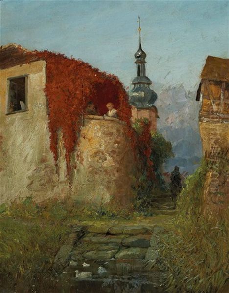 Wertheim Oil Painting by Max Friedrich Rabes