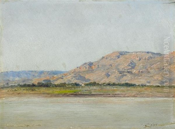 Luxor. Theben-ufer Oil Painting by Max Friedrich Rabes