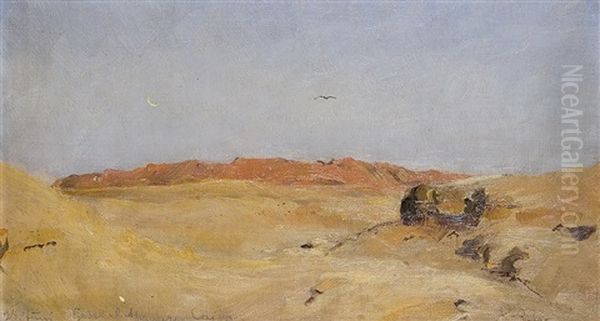 Gebel El Ahmar Near Cairo Oil Painting by Max Friedrich Rabes