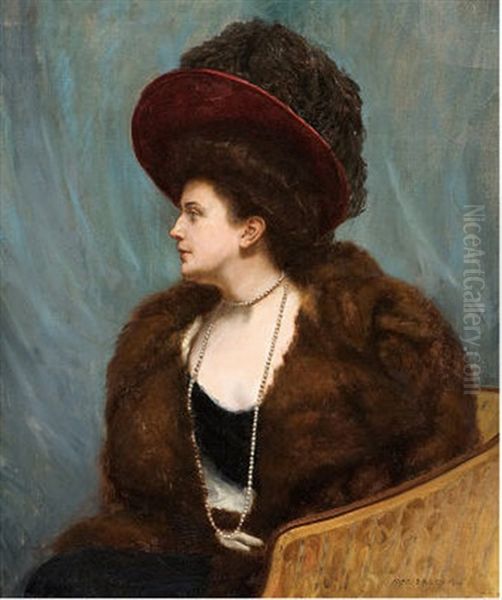 Portrait Madame A.m. Oil Painting by Max Friedrich Rabes