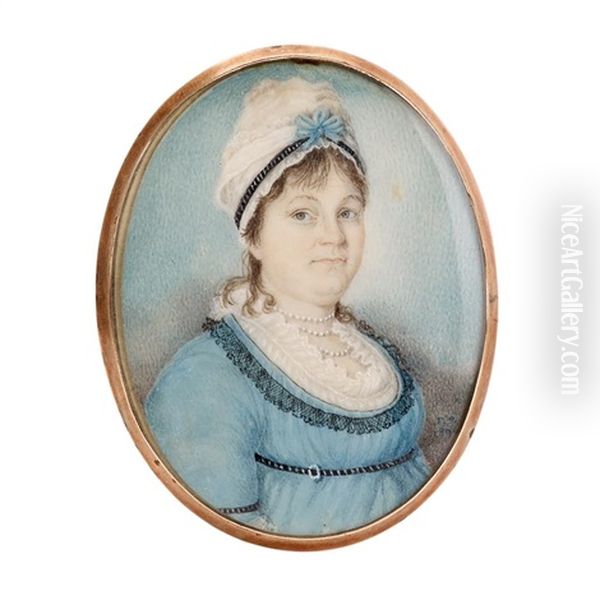 Miniature Portrait Of Nancy Anne Mccambell Hays Of Virginia Oil Painting by Francis Rabineau