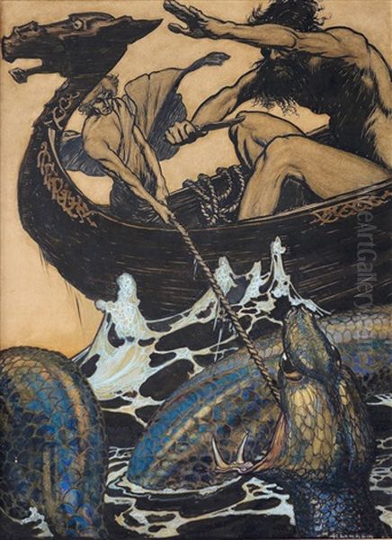 Hahnenristhorn Oil Painting by Arthur Rackham