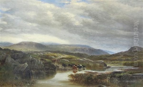 On A Moorland Oil Painting by Charles Walter Radclyffe