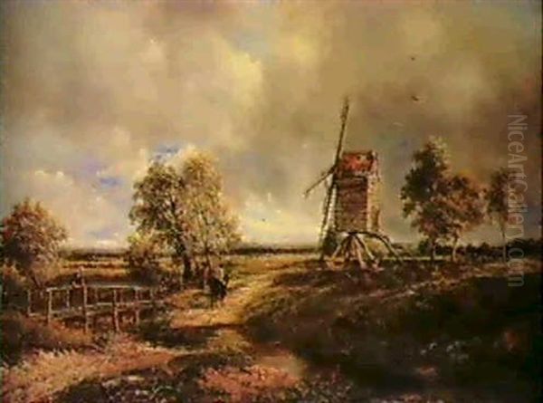 The Old Mill Solihull Oil Painting by Charles Walter Radclyffe