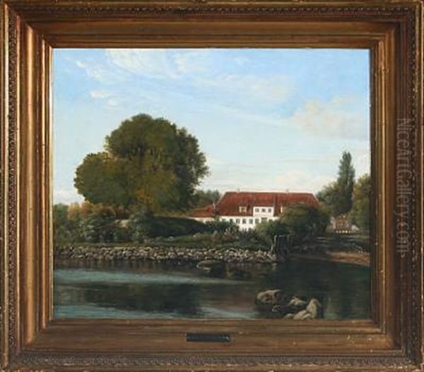 Coast With House Oil Painting by Niels Groenbek Rademacher