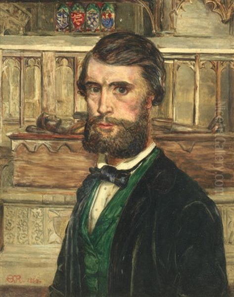 Self-portrait Of The Artist As A Young Man Oil Painting by Edward Radford