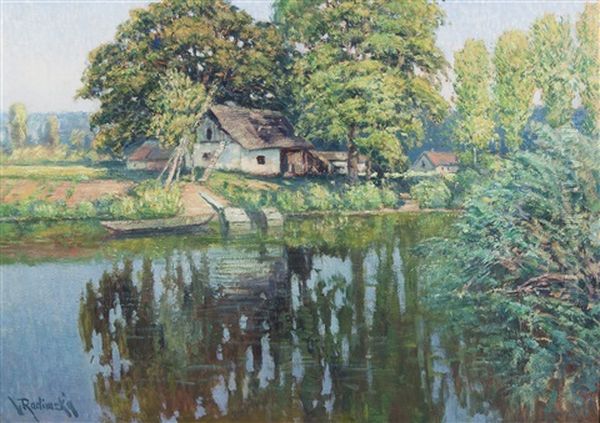 Fishing Shack Oil Painting by Vaclav Radimsky