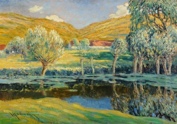 Flusslandschaft Oil Painting by Vaclav Radimsky