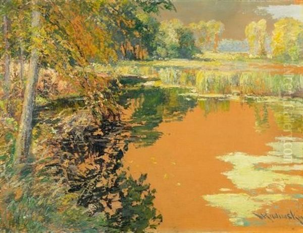 Am Seeufer Oil Painting by Vaclav Radimsky