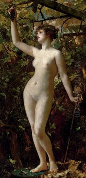 A Bacchante Oil Painting by Henrietta (Mrs. Ernest Normand) Rae